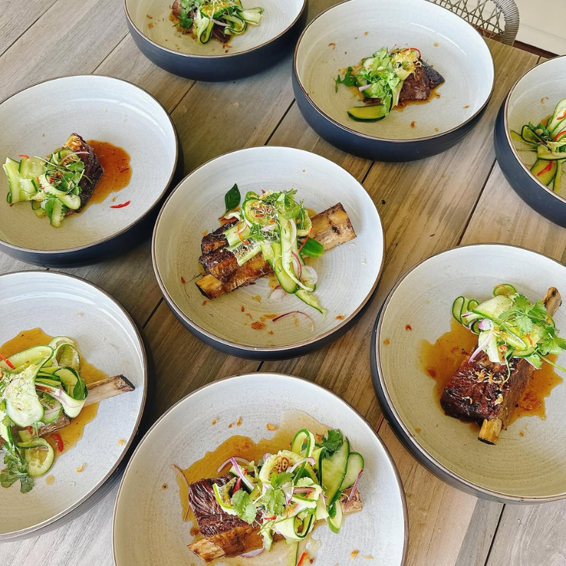plates of food for party catering